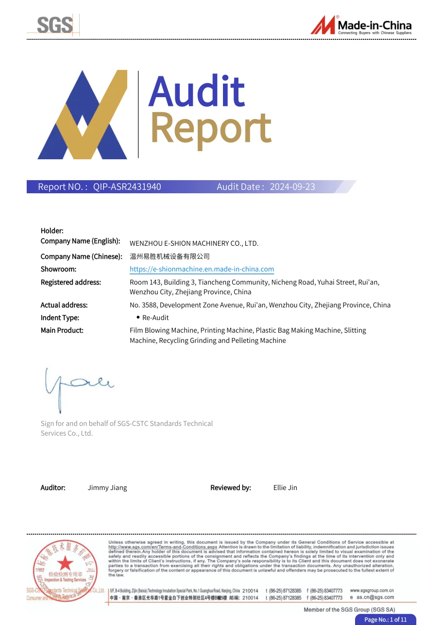 Made-in-China audit report — SGS, 2024