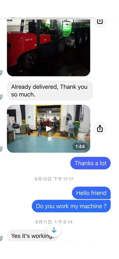 First-time buyer after delivery First-time buyer after delivery | E-SHION Machinery