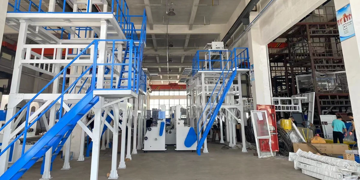 E-SHION production floor with multi-layer extrusion line installation