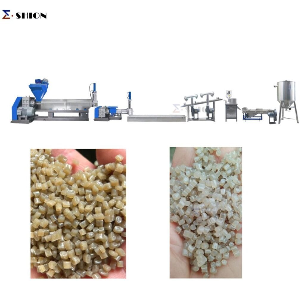 Plastic recycling granulating line | E-SHION Machinery