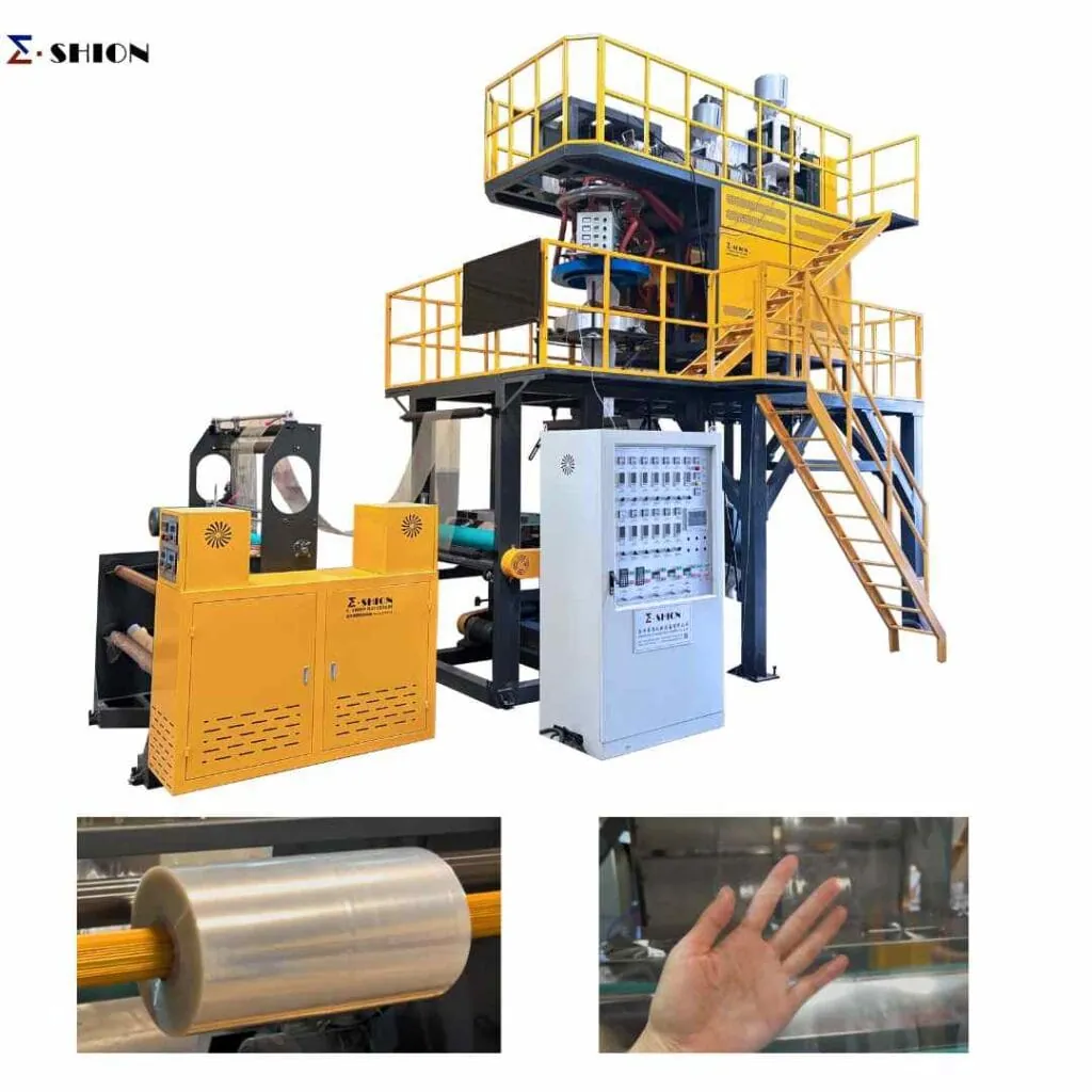 PP Film Blowing Machine in Action