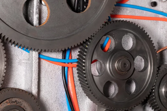 Photo 4 of 6 — Helical gear driving
